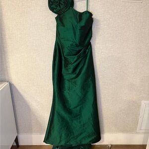 Jovani One Shoulder Green Dress